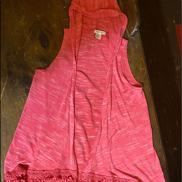 Girls Hooded Vest/Shaw - Picture 2 of 5